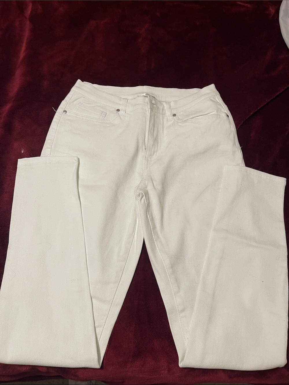 VENUS Women's White Skinny Stretch Denim Jeans